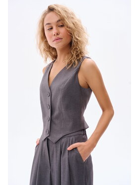 blue shadow blue shadow Kamizelka Vida Szary Regular Fit