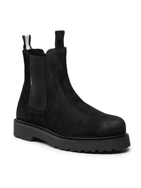 Tommy Jeans Tommy Jeans Štibletai Suede Chelsea Boot EM0EM00829 Juoda