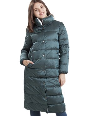 Perso Perso Płaszcz zimowy BLH201026F Zielony Regular Fit