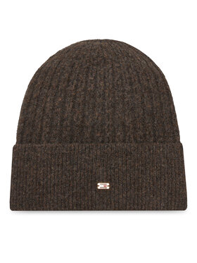 Tommy Hilfiger Tommy Hilfiger Čiapka Th Cable Enamel Flag AW0AW17776 Hnedá