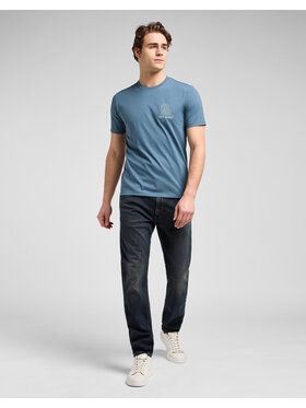 Lee Lee T-Shirt SS ELEVATED Niebieski Regular Fit