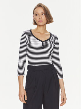 Tommy Hilfiger Tommy Hilfiger Blúzka WW0WW41995 Tmavomodrá Slim Fit