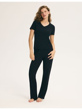 Esotiq Esotiq Piżama 45996 Czarny Regular Fit