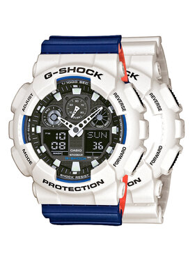 Casio Casio Zegarek SET GA-100B-7AER + BEZEL 10395292 + PASEK 10527467 Niebieski
