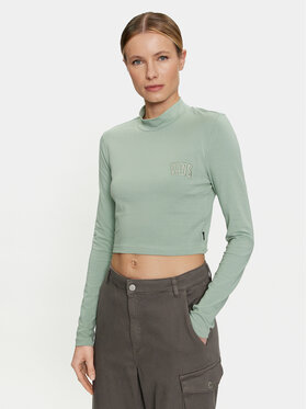 Vans Vans Bluse Mini Mock Neck Ls VN0007EZ Grün Slim Fit