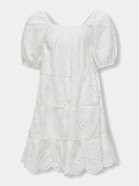 Kids ONLY Kids ONLY Лятна рокля Cleo 15320402 Бял Regular Fit