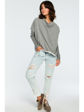 BeWear BeWear Felpa B094 Grigio Baggy Fit