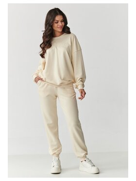 Makadamia Makadamia Dres M889 Écru Relaxed Fit