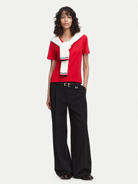 Beverly Hills Polo Club Beverly Hills Polo Club Majica P-SS26W-TS516518 Rdeča Regular Fit