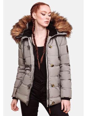 Navahoo Navahoo Kurtka zimowa Zoja Szary Casual Fit