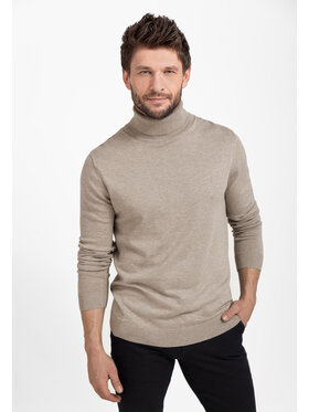 Volcano Volcano Sweter S-MAX Beżowy Regular Fit
