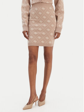 Guess Guess Spódnica ołówkowa W4BD0S Z3JD2 Beżowy Regular Fit