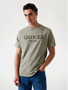 Guess Guess T-Shirt 175665 Zielony Classic Fit