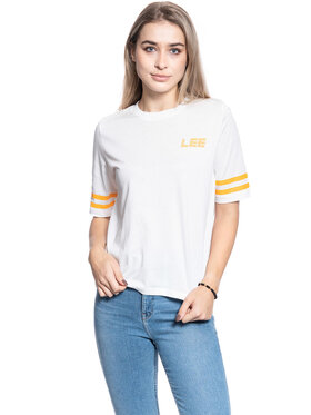 Lee Lee T-Shirt GRAPHIC TEE Biały Regular Fit
