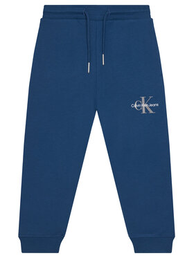 Calvin Klein Jeans Calvin Klein Jeans Spodnie dresowe Monogram Logo IU0IU00285 M Niebieski Regular Fit