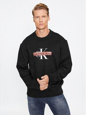 Calvin Klein Jeans Calvin Klein Jeans Mikina Monologo Stencil J30J324113 Čierna Regular Fit