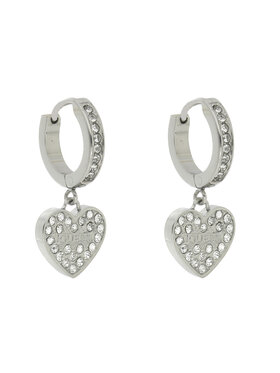 Guess Guess Boucles d'oreilles Huggie Me JUBE03 136JW Rhodiage argenté