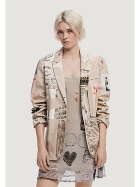Desigual Desigual Giacca da donna AME_NEWSPAPER COLLAGE_LACROIX Beige To Fit