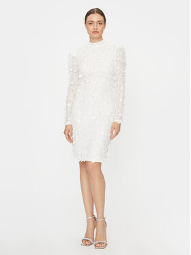 YAS YAS Koktel haljina 26030914 Bijela Slim Fit