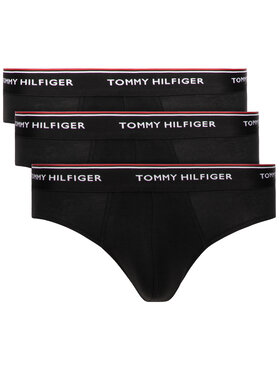 Tommy Hilfiger Tommy Hilfiger Sada 3 kusů slipů 1U87903766 Černá