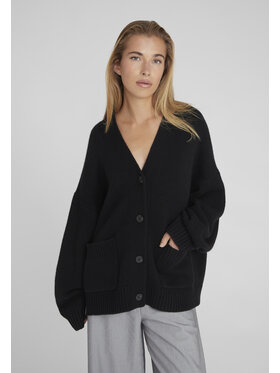 Style Republic Style Republic Kardigan Mieszanka wełny i kaszmiru Czarny Oversize