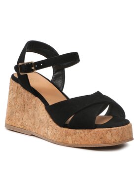 Castañer Castañer Espadrilky Thea Cork/007 023073-100 Čierna