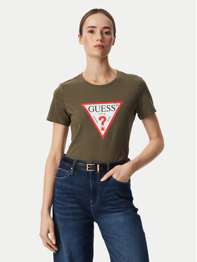 Guess Guess Majica W1YI1B I3Z14 Khaki Regular Fit