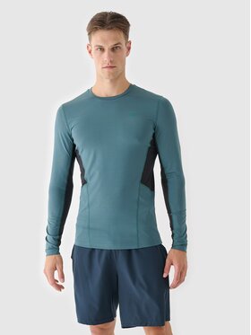 4F 4F S dlhými rukávmi 4FWAW24TFLOM252-40S Zelená Slim Fit
