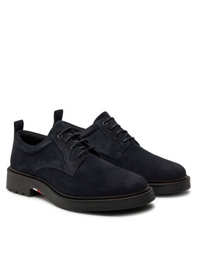 Tommy Hilfiger Nizki čevlji Light Hilfiger Lwt Suede Shoe FM0FM05088 Mornarsko Modra