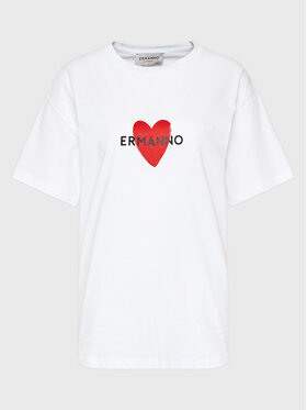 Ermanno Firenze Ermanno Firenze T-särk D42EL023EK4 Valge Regular Fit