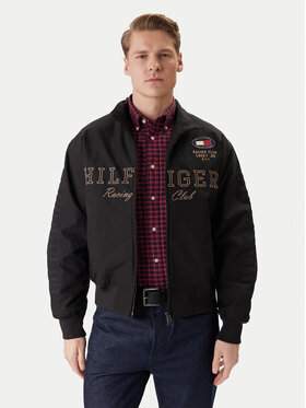 Tommy Hilfiger Tommy Hilfiger Geacă bomber Racing MW0MW42565 Negru Regular Fit