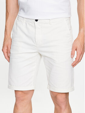 Lindbergh Lindbergh Šortky z materiálu 30-505044 Bílá Slim Fit