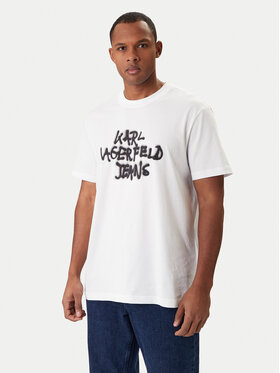 Karl Lagerfeld Jeans Karl Lagerfeld Jeans T-Shirt B1M17065 Bílá Regular Fit