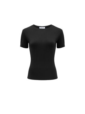 LAGOM LAGOM T-Shirt Dopasowany Czarny Regular Fit