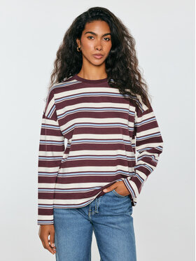 BIG STAR BIG STAR Longsleeve OLSANA Bordowy Comfort Fit