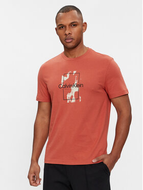Calvin Klein Calvin Klein T-Shirt Camo Logo K10K112401 Pomarańczowy Regular Fit