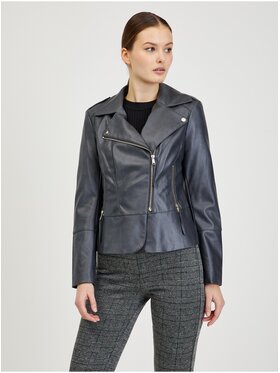 Orsay Orsay Kurtka skórzana 800169-660000__38 Czarny Regular Fit