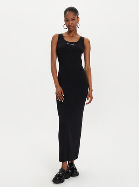 KARL LAGERFELD KARL LAGERFELD Ljetna haljina 245W1332 Crna Slim Fit