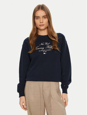Tommy Hilfiger Tommy Hilfiger Sweatshirt Modern Script WW0WW43844 Dunkelblau Regular Fit