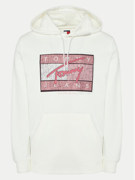 Tommy Jeans Tommy Jeans Sweatshirt Dna Flag Twist DM0DM21100 Écru Regular Fit