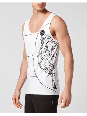 Plein Sport Plein Sport Tank top 1783 Biały Regular Fit
