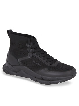 Calvin Klein Calvin Klein Laisvalaikio batai High Top Lace Up Knit HM0HM01267 Juoda