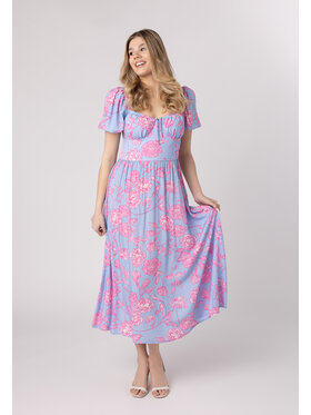 LAURELLA LAURELLA Sukienka letnia Laurella 4UL093811 Niebieski Regular Fit