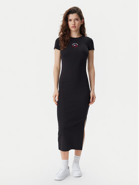 Tommy Jeans Tommy Jeans Rochie de zi DW0DW20384 Negru Slim Fit