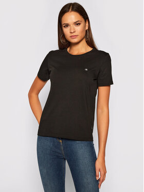 Calvin Klein Calvin Klein Тишърт Logo C-Neck K20K202132 Черен Regular Fit