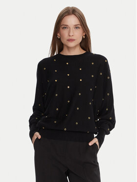 LOLA CASADEMUNT LOLA CASADEMUNT Пуловер MF2511023 Черен Oversize