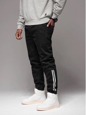 Ombre Ombre Joggery OM-PADJ-0156 Czarny Regular Fit