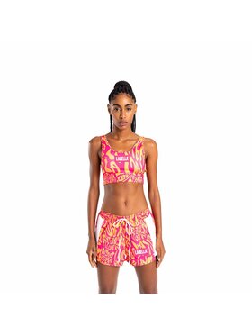 LaBellaMafia LaBellaMafia Komplet sportowy LABELLAMAFIA SET (SPORTS BRA + SHORTS) PSYCLE WAVES STAMPED Różowy Regular Fit