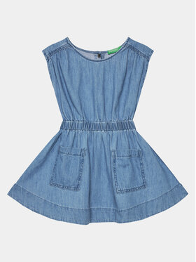 United Colors Of Benetton United Colors Of Benetton Rochie de blugi 4AD6CV029 Albastru Relaxed Fit