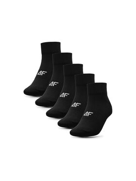 4F 4F Комплект 5 чифта къси чорапи мъжки 4FWAW23USOCM222 Черен